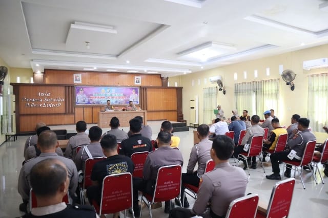 Kabag Ops Polres Sidrap Pimpin Pelaksanaan Latihan Pra Operasi Zebra Pallawa 2023