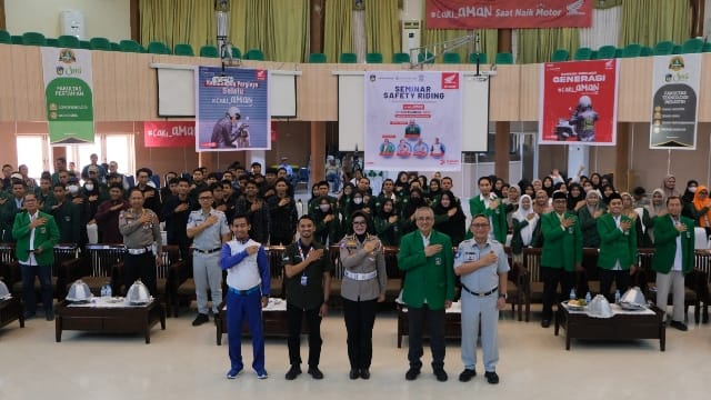 Jasa Raharja Sulsel Bersama Honda astra Motor Gelar Seminar Safety Riding di Universitas Muslim Indonesia