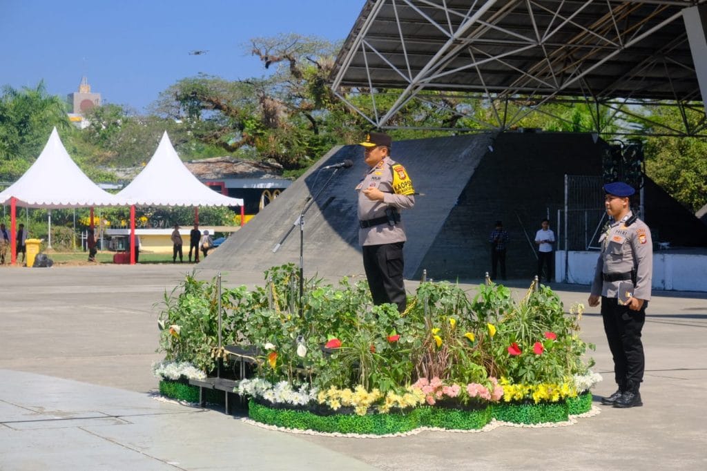 Pemilu Segera Berlangsung, Polda Sul Sel Apel Gelar Pasukan Operasi Mantap Brata 2023-2024, Bersiap Amankan Pemilu .