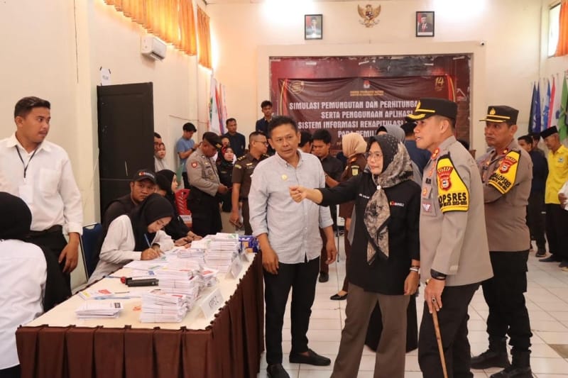 Kapolres Sidrap : Simulasi Pemungutan dan Penghitungan Suara Sebagai Upaya Untuk Memastikan Tahap Pemilu Berjalan Baik