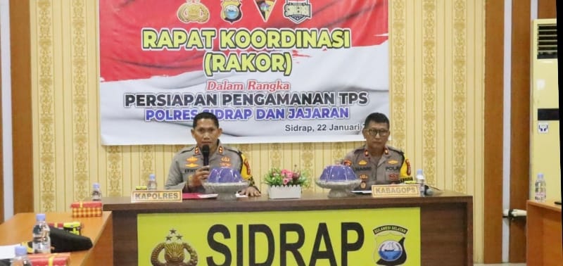 Pimpin Rakor, Kapolres Sidrap: Membutuhkan Langkah Serius dan Fokus Dalam Pengamanan Pemilu 2024