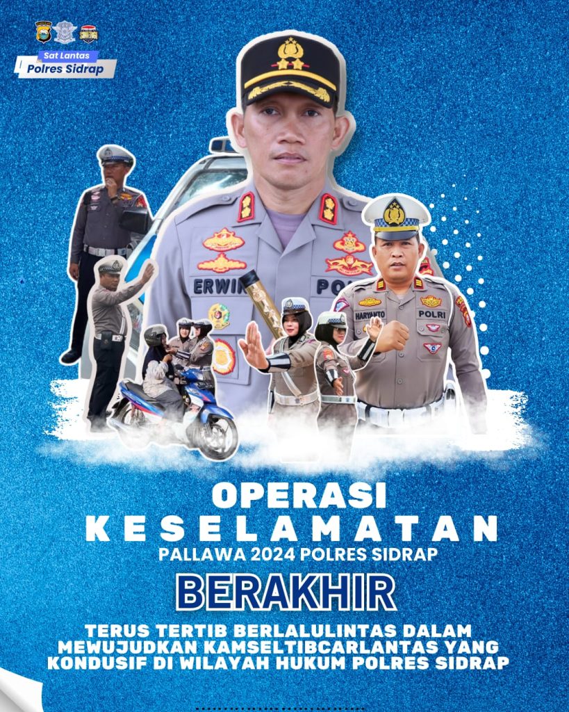 Operasi Keselamatan Pallawa 2024 Berakhir, Satlantas Polres Sidrap Beri Teguran ke 415 Pelanggar dan 111 Terekam ETLE .