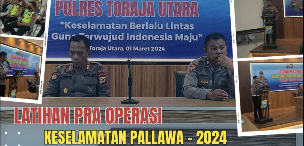 Beri Pembekalan, Polres Toraja Utara Gelar Latpra Ops Keselamatan Pallawa 2024