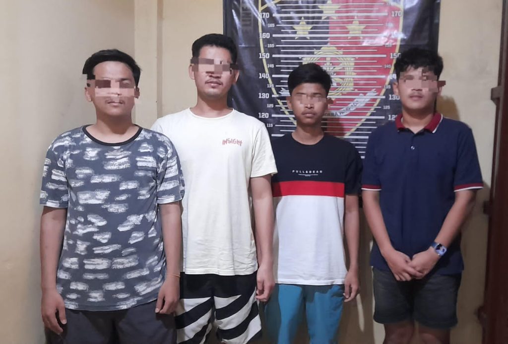 Personel Sat Reskrim Polres Sidrap Amankan Empat Pelaku Penganiayaan Terhadap Anak Dibawah Umur di Rijang Pittu