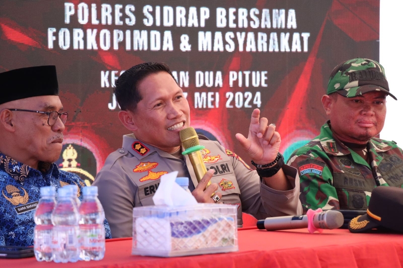 Ini Harapan Kapolres Sidrap kepada Masyarakat Dua Pitue Dalam Kegiatan Jumat Curhat