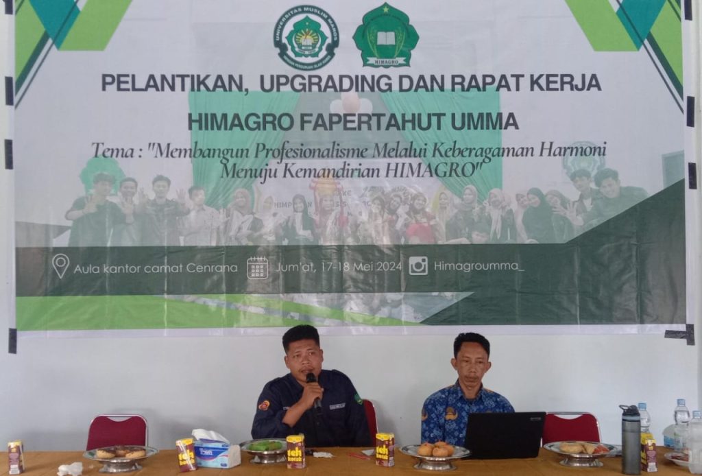 Dialog Tani, Sosialisasi PMB dan Penandatanganan MoU Warnai Agenda Pelantikan Pengurus HIMAGRO FAPERTAHUT UMMA .