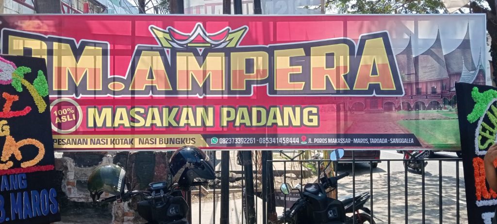 Ketum MPW Kiwal Garuda Hitam Sulawesi Selatan Hadiri Peresmian Rumah Makan Padang AMPERA Maros.
