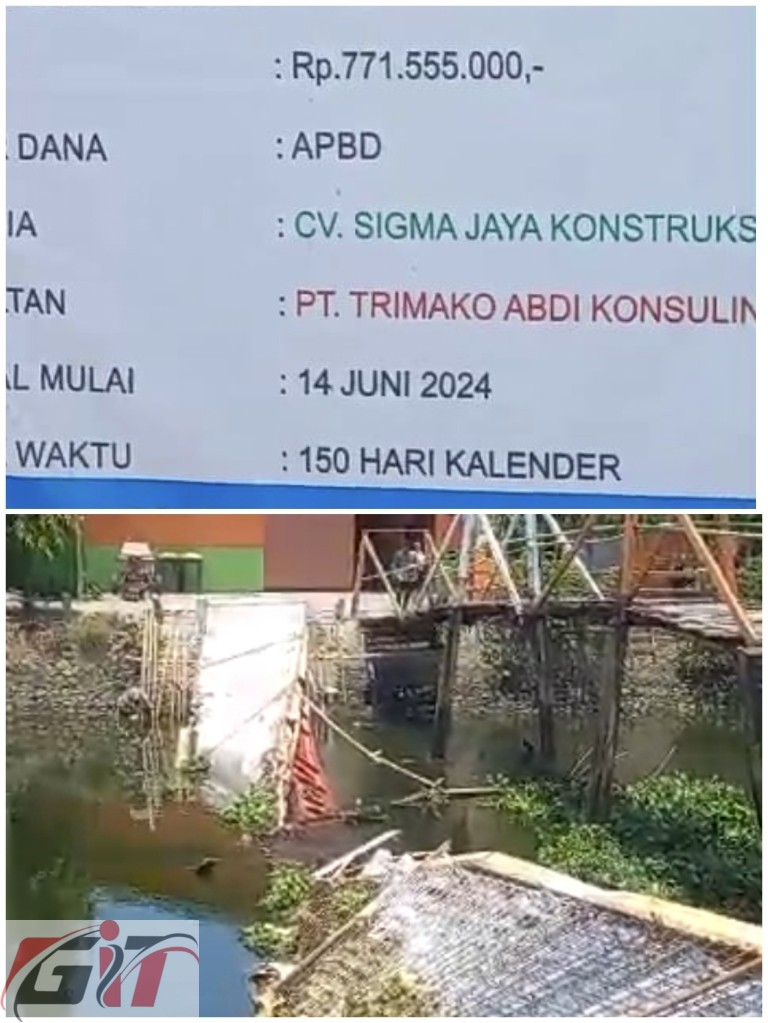 Jembatang Pampang Senilai 771 Juta Ambruk Sebelum Terpakai 1 diantara 4 Pekerja Terluka Saat Pengecoran