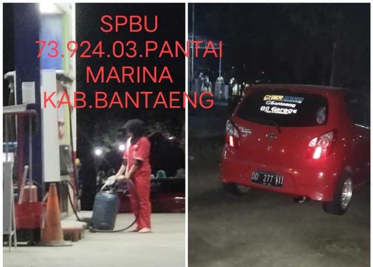 SPBU 73.92403.Pantai Marina Kab Bantaeng Di Indikasi Ada Jalinan Kerja Sama,Mafia Suplai Bahan Bakar Solar dan Pertalite