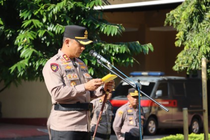 Polres Maros Gelar Upacara Pemberhentian Tidak Dengan Hormat.