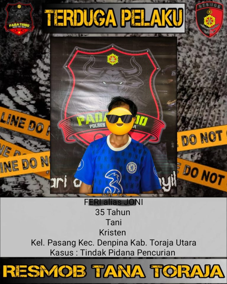 Personil Sat Reskrim Unit Resmob Bersama Personil Polsek Mengkendek Polres Tana Toraja Mengamankan Terduga Pelaku Tindak Pidana Pencurian