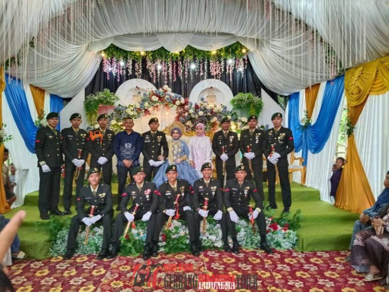 Resepsi Pernikahan Praka.Muh.Rifaldi Dan Sarnia, A.Md.Keb Berlangsung Dengan Meriah.
