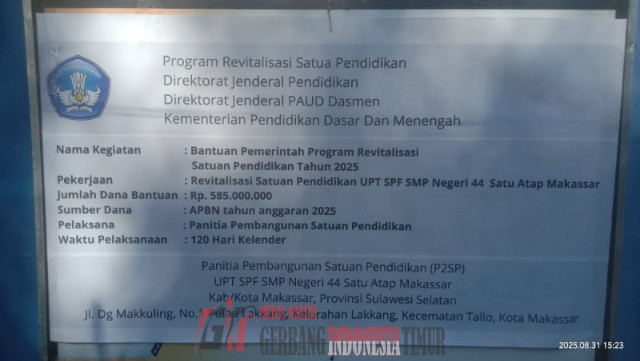 Warga Syukuri Bantuan Revitalisasi SMPN 44 Satu Atap Lakkang, LSM Perak Siap Kawal Proyek