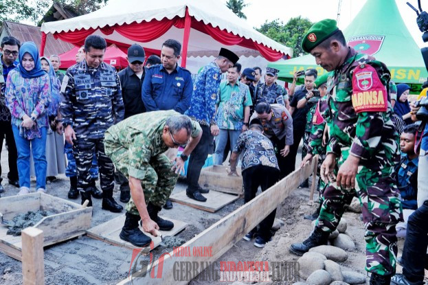 Pangdam XIV/Hsn Meletakan Batu Pertama Gerai, Pergudangan dan Kelengkapan Koperasi Desa/Kelurahan Merah Putih di Gowa