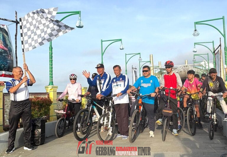 Disparpora bersama KONI  Gelar Funbike Kotabaru HEBAT 2025 di Kawasan Siring Laut Kotabaru