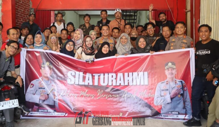 Silaturahmi Penuh Keakraban, Kapolres Maros Ajak Wartawan Jaga Kamtibmas Lewat Pemberitaan.