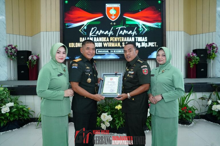 Pimpin Penyerahan Tugas Kapendam XIV/Hsn, Pangdam Dorong Sinergi Penerangan dan Media