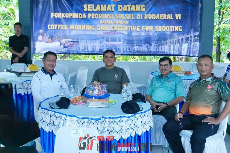 Perkuat Sinergi dan Soliditas, Pangdam XIV/Hasanuddin Ikuti Coffee Morning dan Executive Fun Shooting di Makodaeral Vl