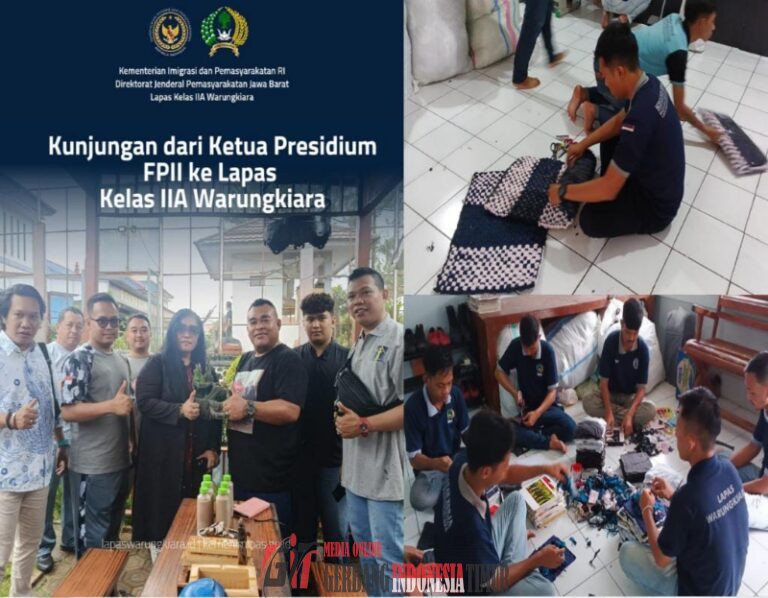 Disambut Kalapas Warungkiara dan Jajaran, Ketua Presidium FPII Tinjau Langsung Produk Warga Binaan