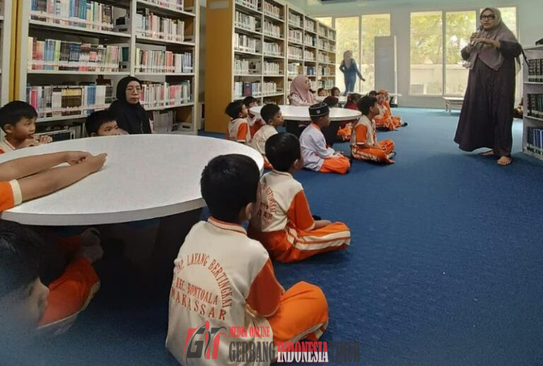 Tingkatkan Minat Baca dan Literasi Sains, Siswa SD Inpres Layang Bertingkat Kunjungi Perpustakaan Sulsel