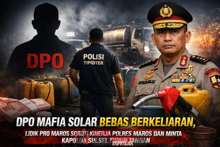 DPO Mafia Solar di Maros Belum Tertangkap, Lidik Pro Soroti Kinerja Polres Maros dan Minta Polda Sulawesi Selatan Turun Tangan