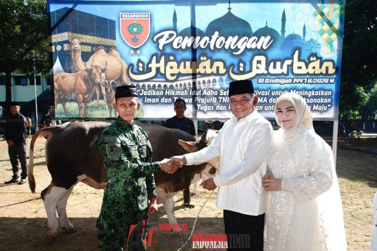 Berkah Idul Adha Mengalir, Pangdam XIV/Hasanuddin Salurkan Puluhan Hewan Kurban Untuk Masyarakat