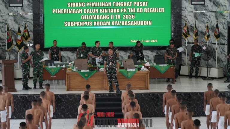 Lahirkan Prajurit Unggul, Pangdam XIV/Hsn Pimpin Sidang Pemilihan Tingkat Pusat Bintara PK TNI AD Gelombang II