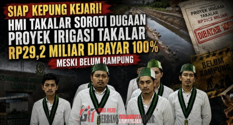 Ketua HMI Aditya Chokats Siap Kepung Kejari, Desak Usut Dugaan Pembayaran 100 Persen Proyek Irigasi Takalar Rp29,2 Miliar Meski Belum Rampung