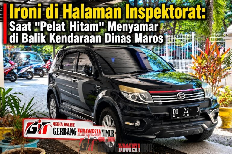 Ironi di Halaman Inspektorat: Saat “Pelat Hitam” Menyamar di Balik Kendaraan Dinas Maros
