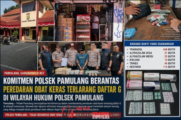*Komitmen Polsek Pamulang Berantas Peredaran Obat Keras Terlarang Daftar G di Wilayah Hukumnya*