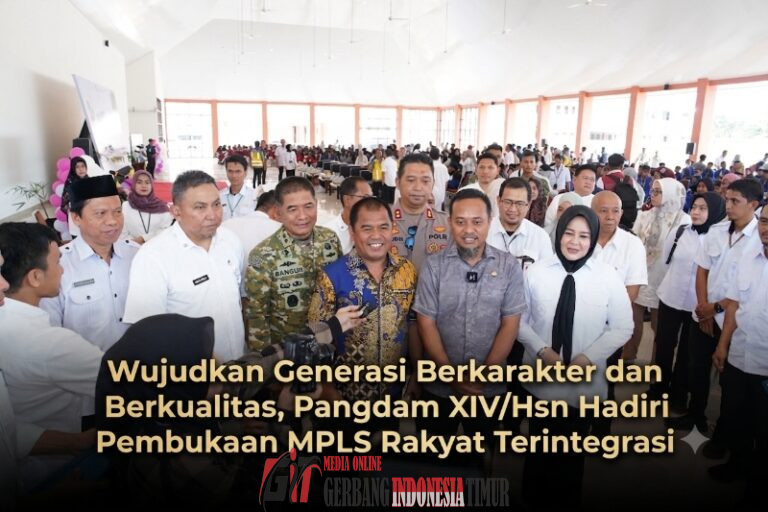 Wujudkan Generasi Berkarakter dan Berkualitas, Pangdam XIV/Hsn Hadiri Pembukaan MPLS Rakyat Terintegrasi