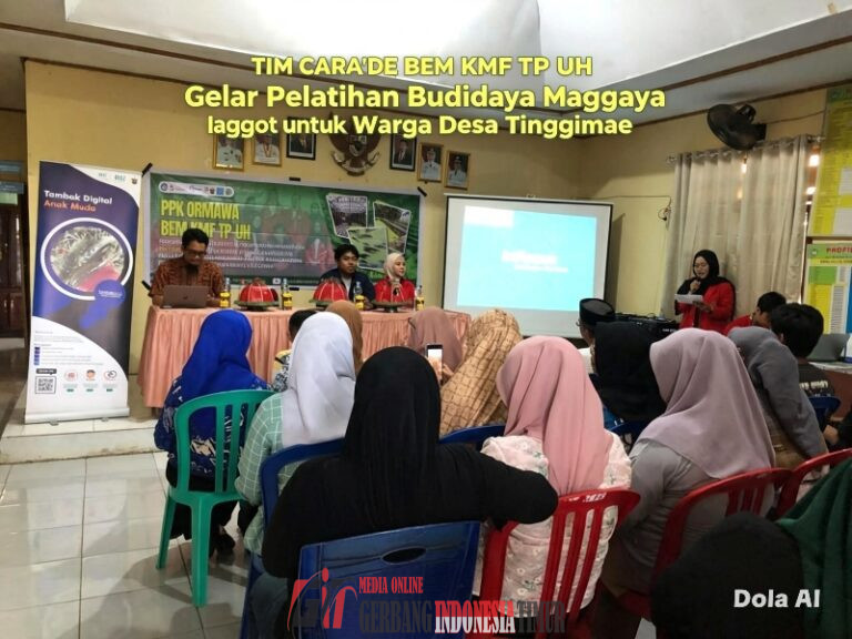 TIM CARA’DE BEM KMF TP UH Gelar Pelatihan Budidaya Maggot untuk Warga Desa Tinggimae