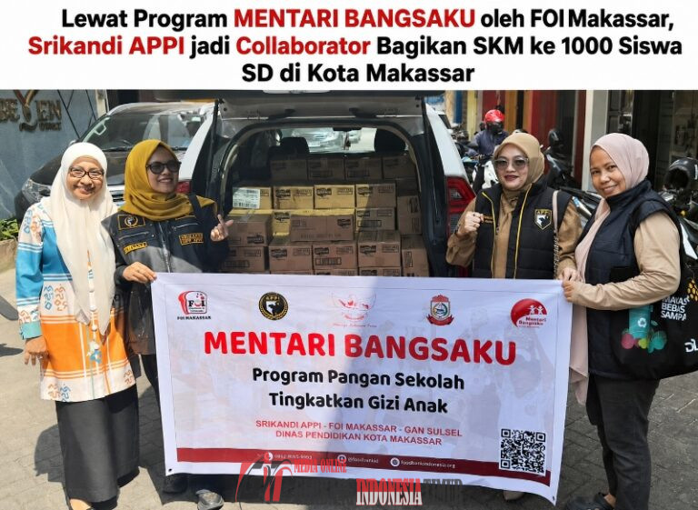 Lewat Program MENTARI BANGSAKU oleh FOI Makassar, Srikandi APPI jadi Collaborator Bagikan SKM ke 1000 Siswa SD di Kota Makassar