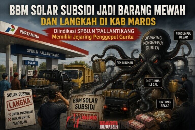 BBM Solar Subsidi Jadi Barang Mewah dan Langka di Kabupaten Maros, Diindikasi SPBU.N PALLANTIKANG Memiliki Jejaring Penggepul Gurita