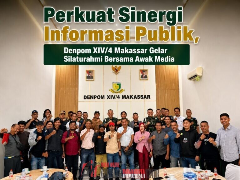 Perkuat Sinergi Informasi Publik, Denpom XIV/4 Makassar Gelar Silaturahmi Bersama Awak Media