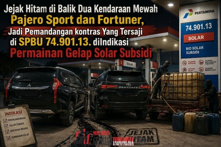 Jejak Hitam di Balik Dua Kendaraan Mewah Fajero Sport Dan Fortuner Jadi Pemandangan kontras Yang Tersaji di SPBU 74.901.13. di Indikasi Permainan Gelap Solar Subsidi