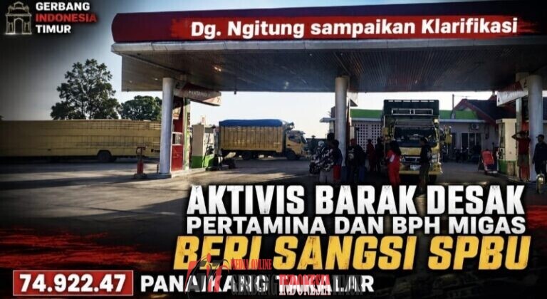 Usai Klarifikasi Dg. Ngitung, BARAK Minta Pertamina dan BPH Migas Bertindak Tegas terhadap SPBU 74.922.47 Takalar