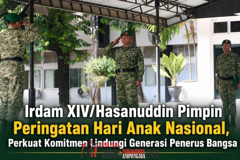 Irdam XIV/Hasanuddin Pimpin Peringatan Hari Anak Nasional, Perkuat Komitmen Lindungi Generasi Penerus Bangsa