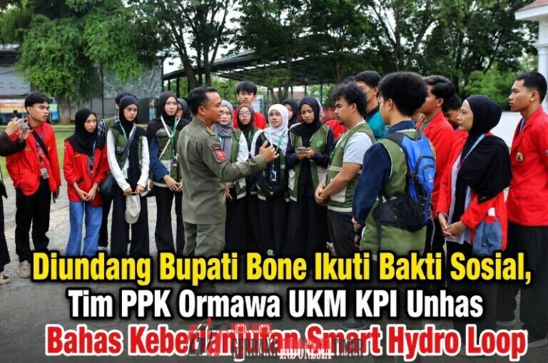 Diundang Bupati Bone Ikuti Bakti Sosial, Tim PPK Ormawa UKM KPI Unhas Bahas Keberlanjutan Smart Hydro Loop