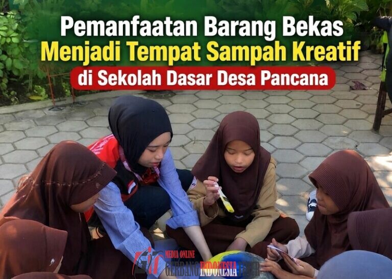 Pemanfaatan Barang Bekas Menjadi Tempat Sampah Kreatif di Sekolah Dasar Desa Pancana