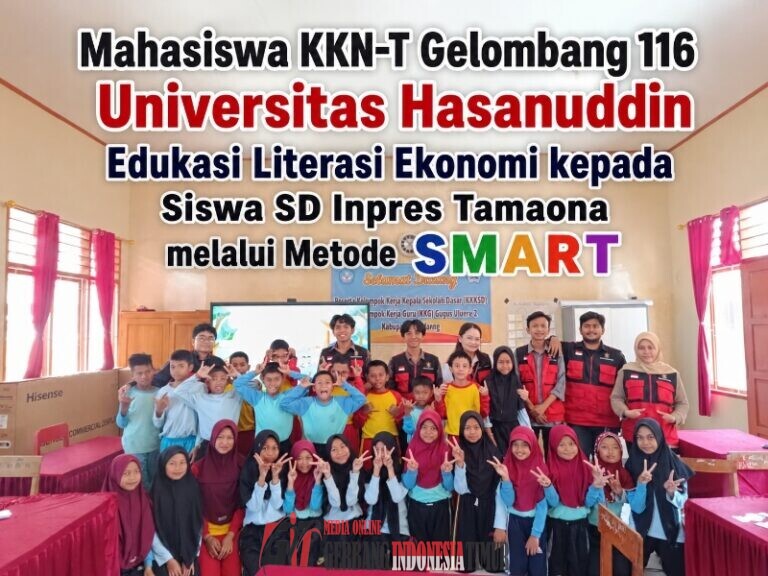 Mahasiswa KKN-T Gelombang 116 Universitas Hasanuddin Edukasi Literasi Ekonomi kepada Siswa SD Inpres Tamaona melalui Metode SMART