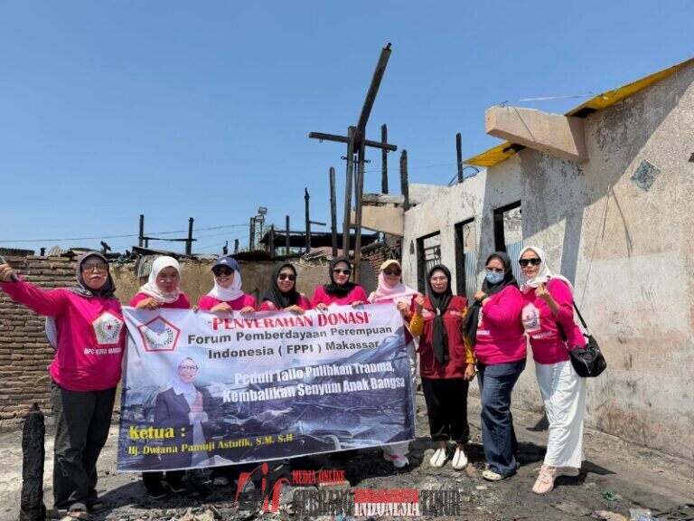 FPPI Kota Makassar Salurkan Bantuan, Berikan trauma healing Korban Kebakaran di Kecamatan Tallo