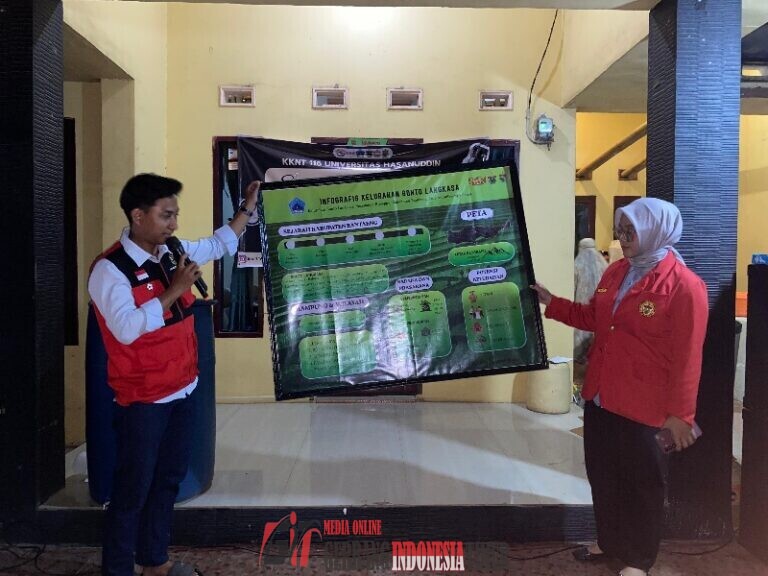 Mahasiswa KKN Unhas Hadirkan Papan Infografis Kelurahan Bonto Langkasa