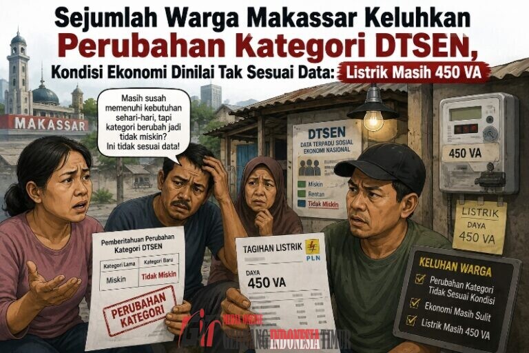 Sejumlah Warga Makassar Keluhkan Perubahan Kategori DTSEN, Kondisi Ekonomi Dinilai Tak Sesuai Data Listrik Masih 450 VA
