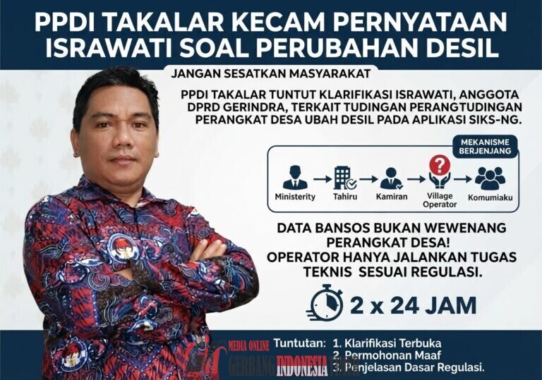 PPDI Takalar Kecam Pernyataan Israwati Soal Perubahan DESIL: Jangan Sesatkan Masyarakat