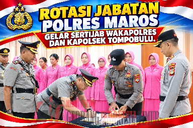 Rotasi Jabatan, Polres Maros Gelar Sertijab Wakapolres dan Kapolsek Tompobulu.