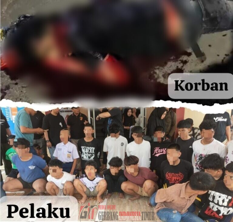 Aksi “Sadis 20 Terduga Pelaku Pengeroyokan di simpang 5 Underpass Bandara Akhirnya Diamankan di Polsek Biringkanaya, Dua Diantaranya Masih Dalam Pengejaran