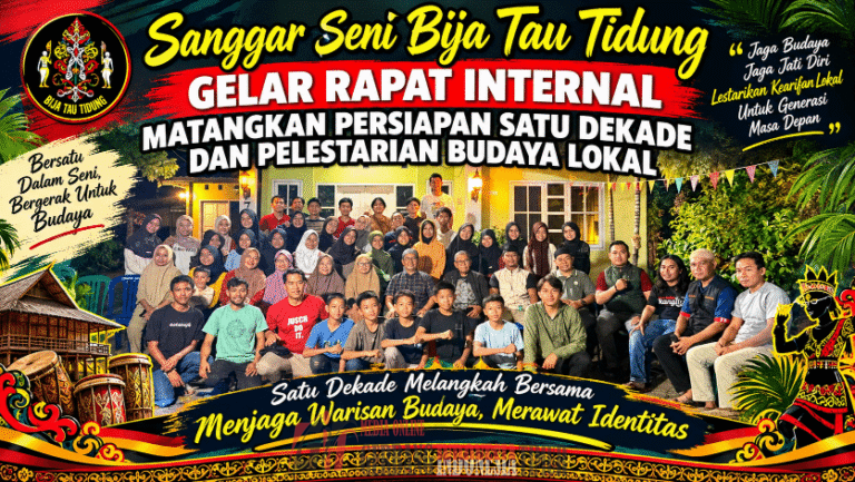 Sanggar Seni Bija Tau Tidung Gelar Rapat Internal, Matangkan Persiapan Satu Dekade dan Pelestarian Budaya Lokal.